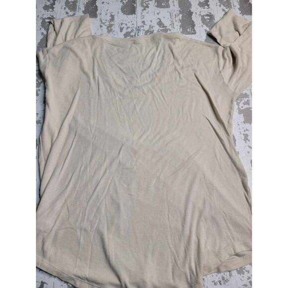 2702 Athleta Cloudlight Rib Stratus Lightweight Ivory LS Top Size Small - Picture 3 of 6